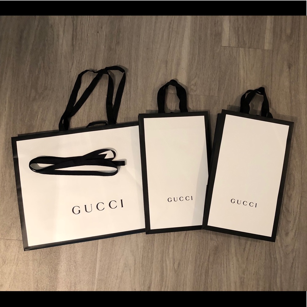 Set of Authentic Gucci shopping bags